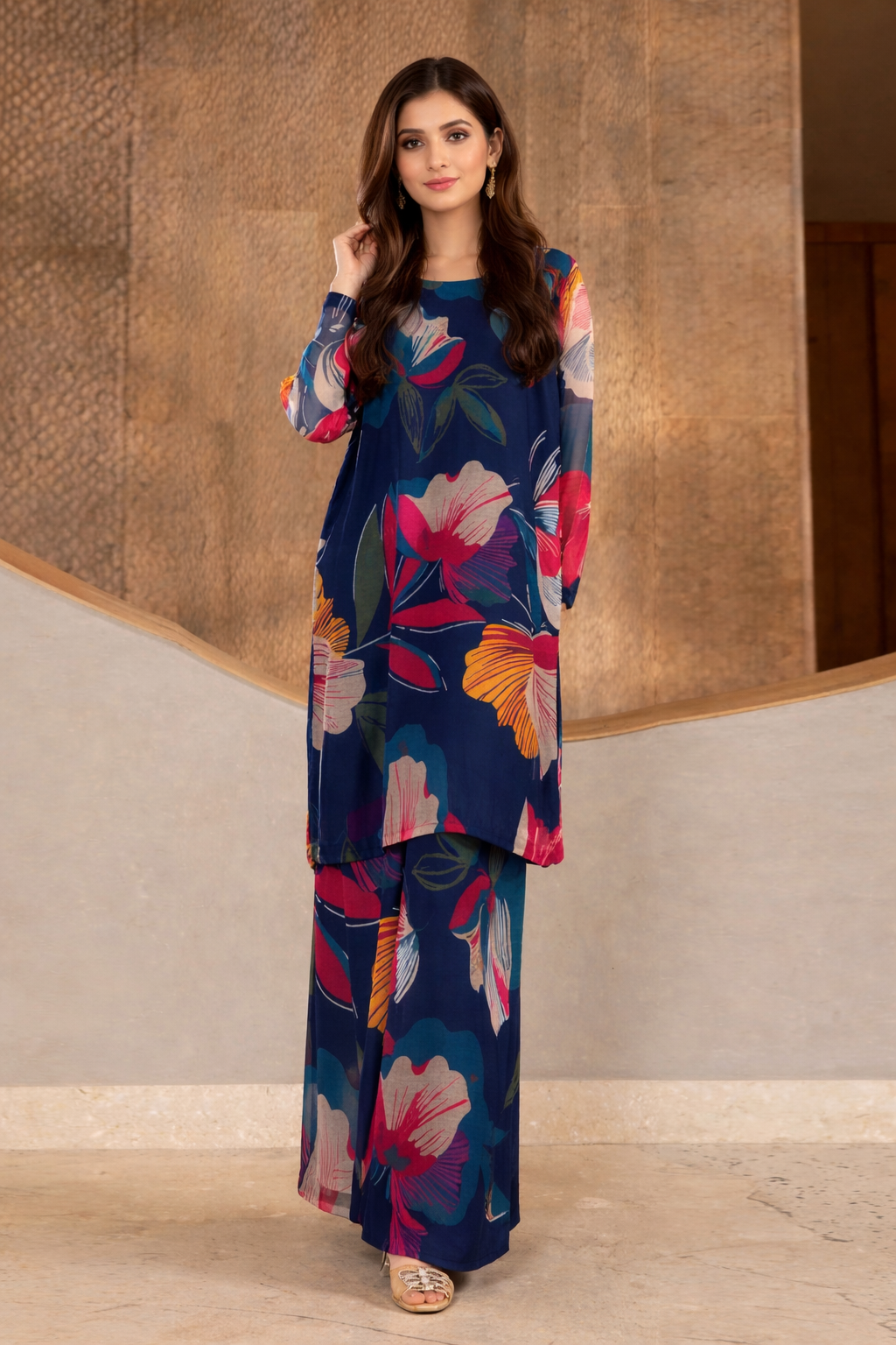 3 Pc Unstitched Shamoze Silk Digital Prints