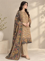 3 Pc Unstitched Kalamkari Pashmina Wool(KSB282)