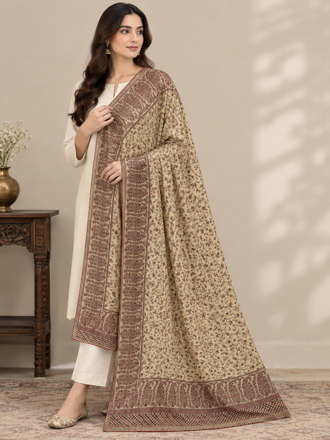 Pure Pashmina Wool Kaani Shawl