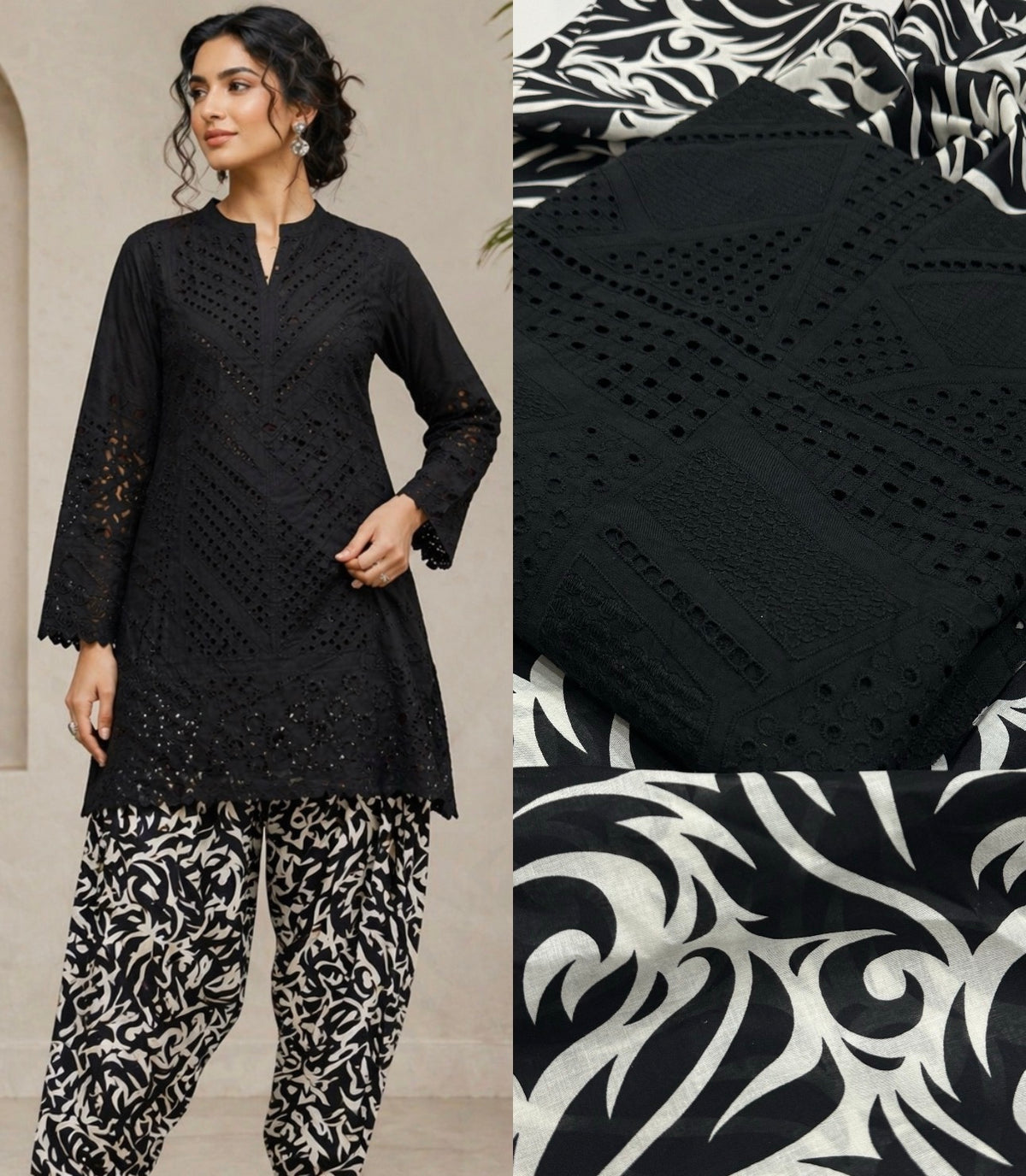 2 Pc Unstitched Boring Chicken Lawn (KSB 21A)