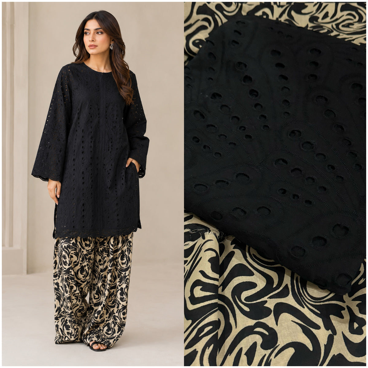 2 Pc Unstitched Lawn Boring Chicken