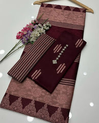 3 pc unstitched banarsi susi silk