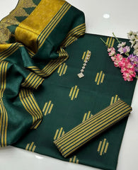 3 pc unstitched banarsi susi silk