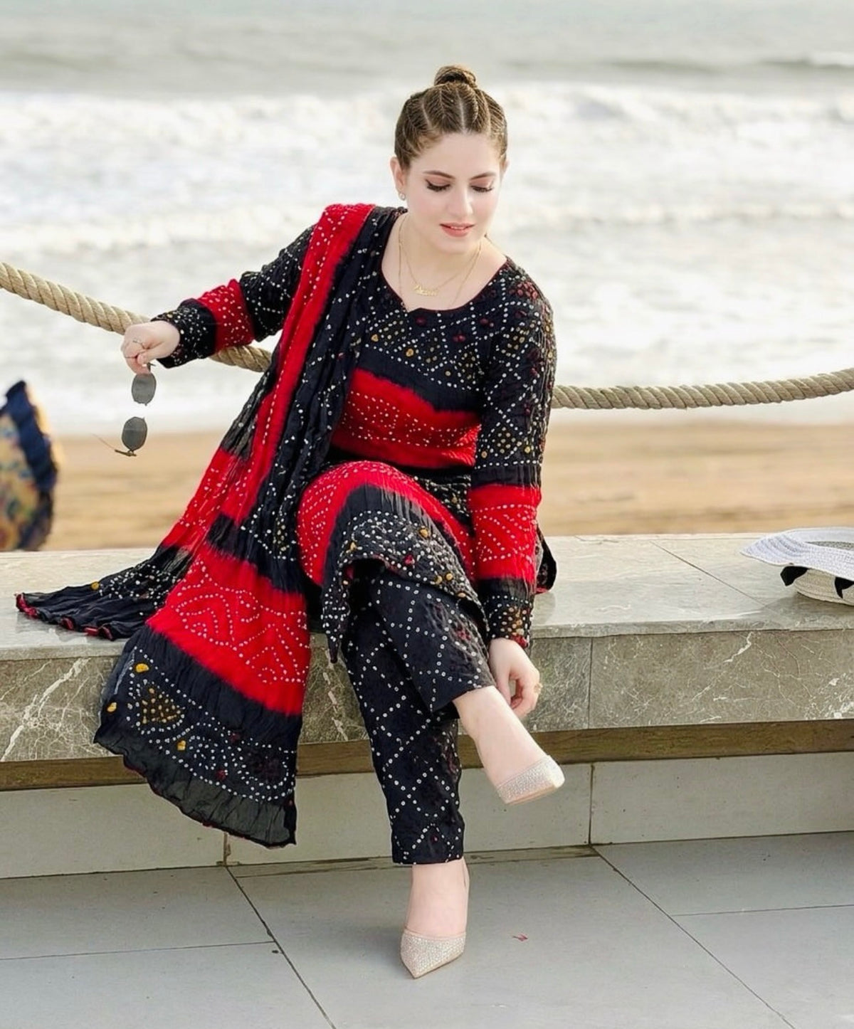 4 Pc Unstitched Rajistani Churi