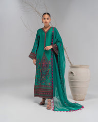 3 Pc Unstitched Digital Shamoz silk