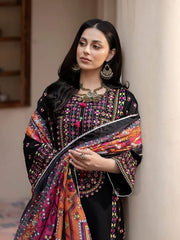 3 Pc Unstitched Dhanak Embroidered