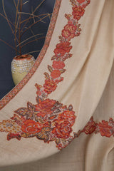 Pashmina wool gulab Kari Shawl