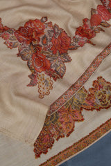 Pashmina wool gulab Kari Shawl