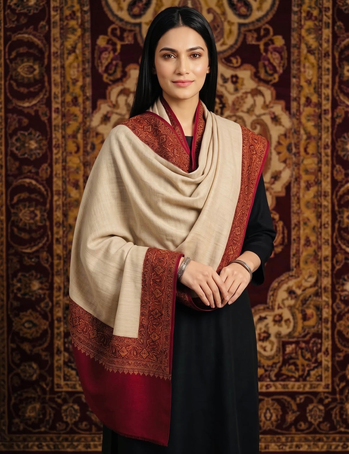 Pure Pashmina Wool Moon Light Shawl (KBS2101)