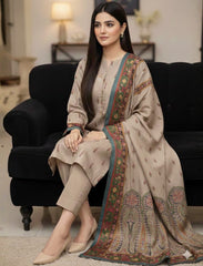 3 Pc Unstitched Kalamkari Pashmina Wool