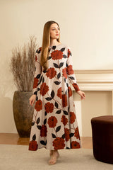 3 pc unstitched print Shamoz silk