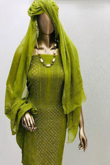 2 PC AR MUKESH WORK CHIFFON