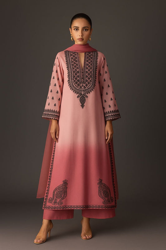 3 Pc Unstiched Shamoze Silk 2 tune