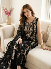 3 Pc Unstitched Lawn Handmade Gotta Work