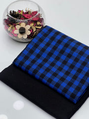 2 Pc Unstitched Marina Wool Check (KSB0041)