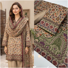 3 Pc Unstitched Kalamkari Pashmina Wool(All)