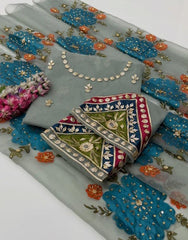 2 Pc Unstitched LCD Gotta Beads Organza (KSB0034)