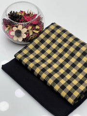 2 Pc Unstitched Marina Wool Check (KSB0041)