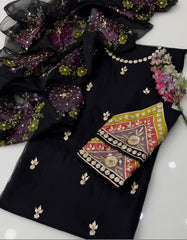 2 Pc Unstitched LCD Gotta Beads Organza (KSB0034)