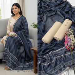 3 Pc Unstitched Dhanak Khaadi