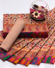 3 Pc Unstitched Kalamkari Pashmina Wool(KSB273)