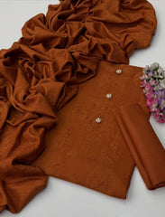 3 Pc Unstitched Dhanak Marina (kSB W1)