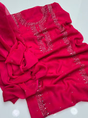 2 Pc Unstitched Handmade Mukesh work