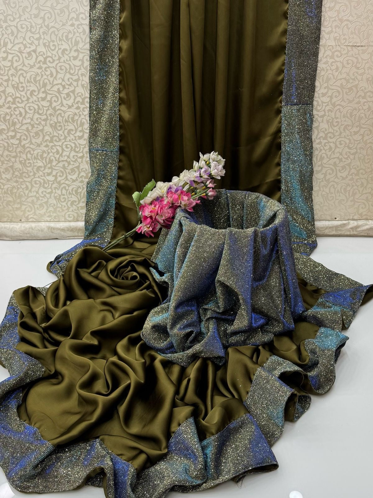 Unstitched Saree Shamoz silk