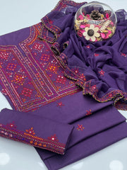 3 Pc Unstitched Baloch’s Sheesha Lawn