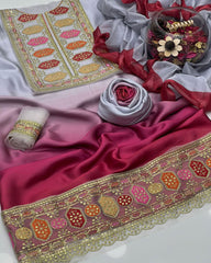 3 Pc Unstitched Shamoze Silk Tye ‘N’ Dye Aneela’s Zarri