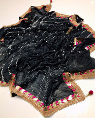 CHUNRI SILK GOTTA WORK DUPATTA