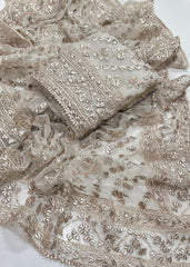 2 Pc Unstitched Organza LCD Gotta