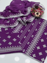 3 Pc Unstitched Lawn Cotton Crossstitch