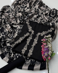 3 Pc Unstitched Dhanak Marina Embroidered