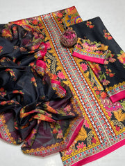 3 pc unstitched Shamoz silk digital print