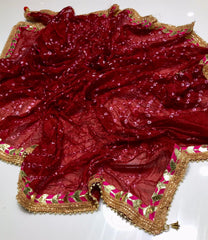 CHUNRI SILK GOTTA WORK DUPATTA