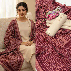 3 Pc Unstitched Dhanak Khaadi