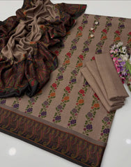 3 Pc Unstitched Kalamkari Pashmina Wool