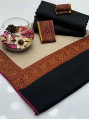 3 Pc Unstitched Pashmina Wool Moon Light (W001)