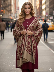 3 Pc Unstitched Pashmina Wool Velvet