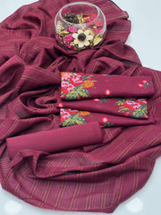 3 Pc Unstitched Dhanak Marina Cross Stitch