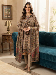 3 Pc Unstitched Kalamkari Pashmina Wool(J101)