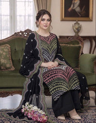 3 Pc Unstitched Shiffle Chikankari Lawn