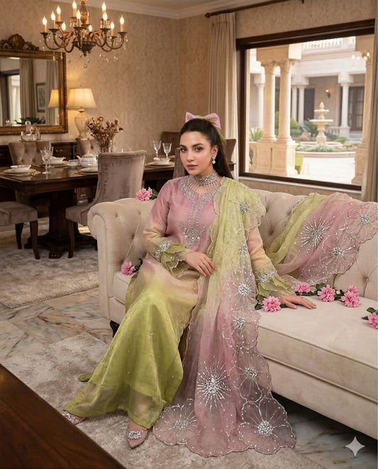 2 Pc Unstitched Sheesha Silk Tye N Dye