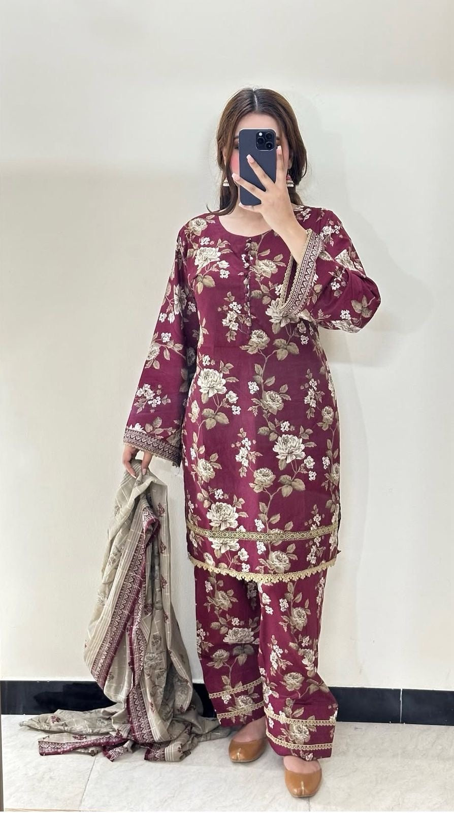 3 Pc Unstitched Digital Print  Swiss Lawn