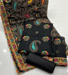 3 pc unstitched Khaadi net Ari work