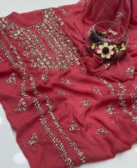 2 Pc Unstitched LCD Gotta Chiffon (KSB 2102A)