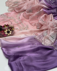 2 Pc Unstitched Pure Sheesha Silk Cut Work