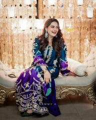 3 Pc Unstitched Shamoze Silk Digita prints