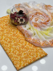 2 Pc Unstitched Block Print Lawn
